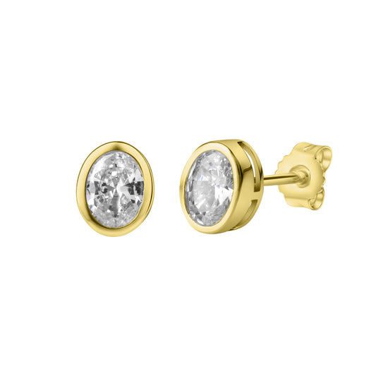 Ohrstecker aus 375/- Gelbgold glanz mit Zirkonia