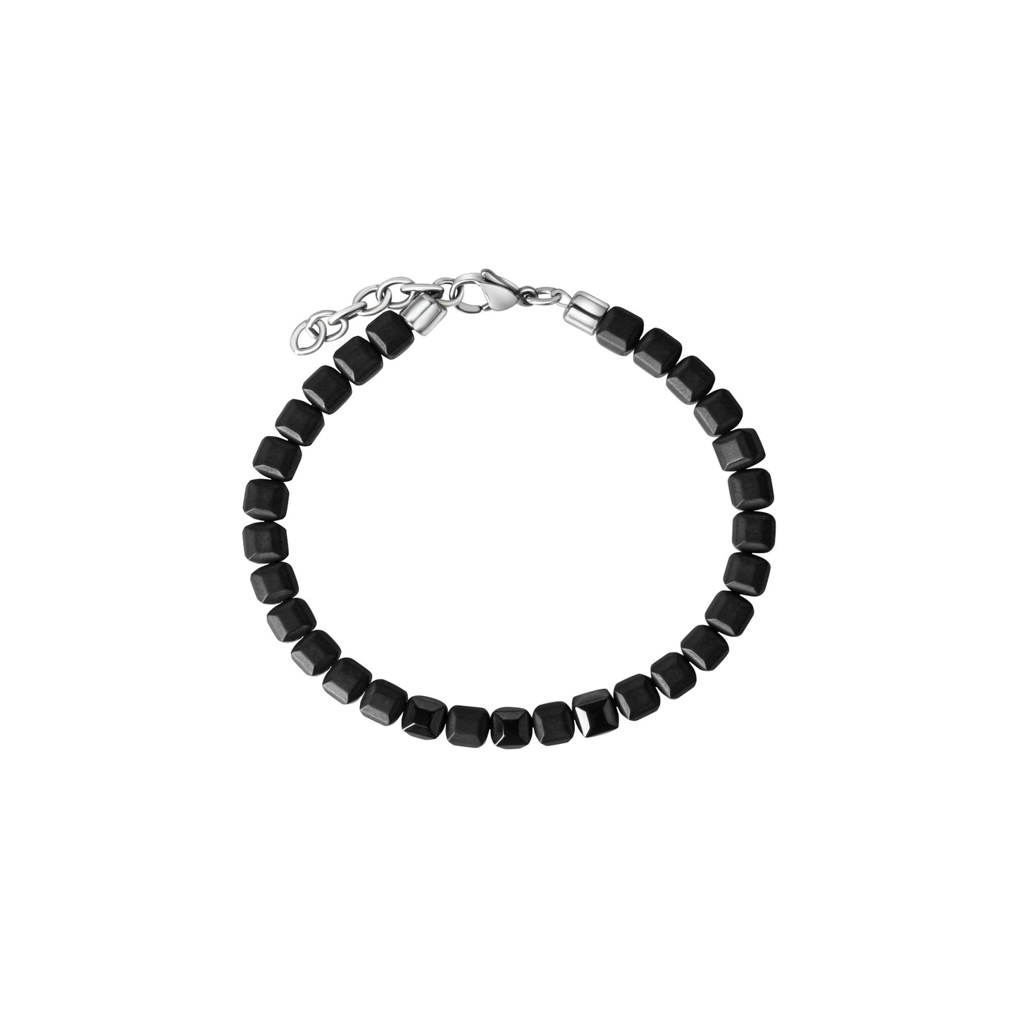 Armband Gliederarmband Edelstahl 21,0cm Hämatit