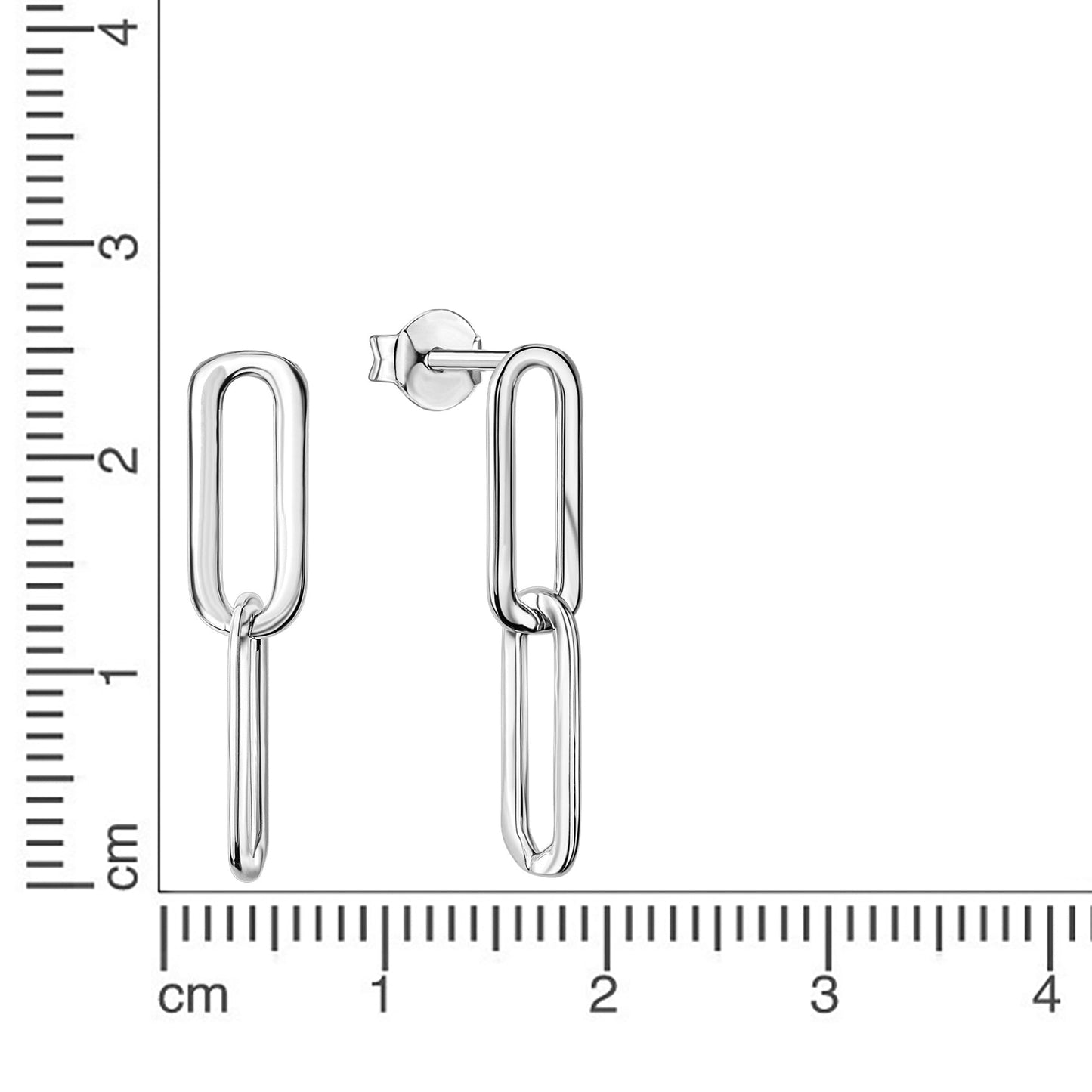 Ohrstecker 925/- Sterling Silber rhodiniert 2,4cm