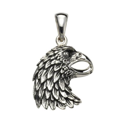 Anhänger Silber 925 oxydiert mit Adler Motiv und 3,5cm Länge