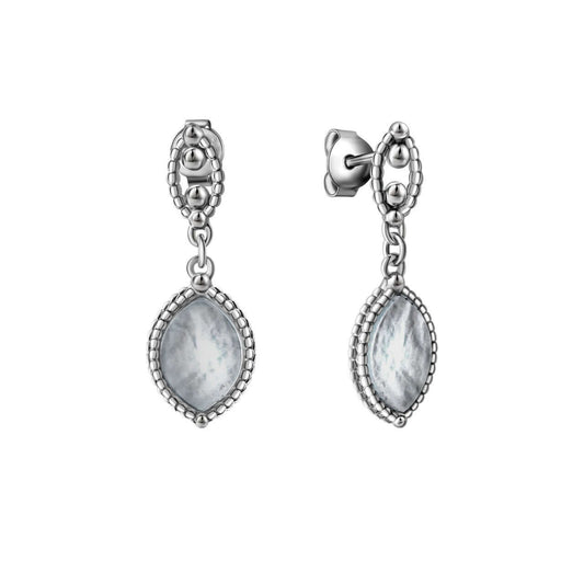 Schmuck Ohrhänger Ohrringe 925er Sterling Silber rhodiniert Perlmutt 2,6cm, 1 Paar günstig kaufen