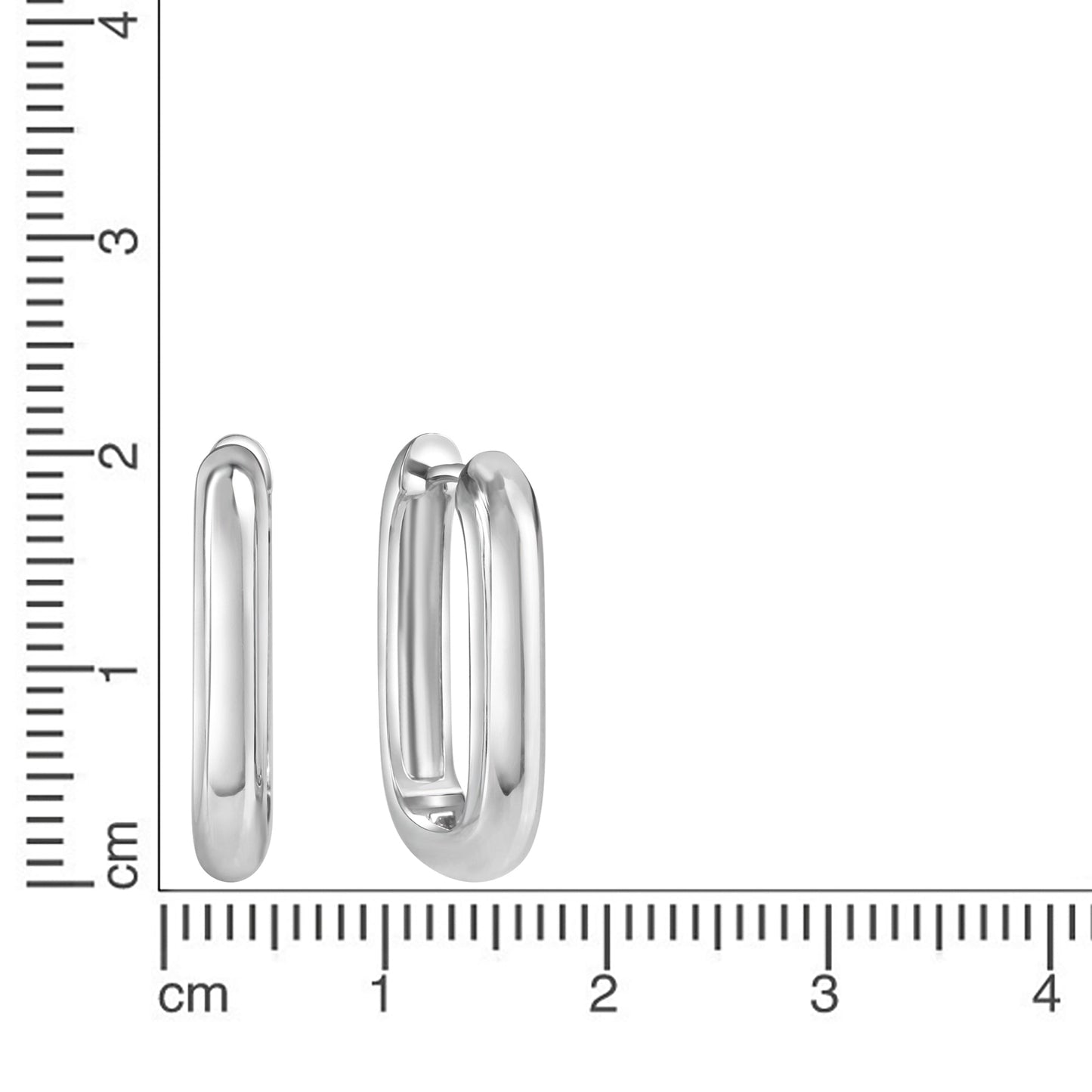 Klappcreolen 925/- Sterling Silber rhodiniert 2,1cm