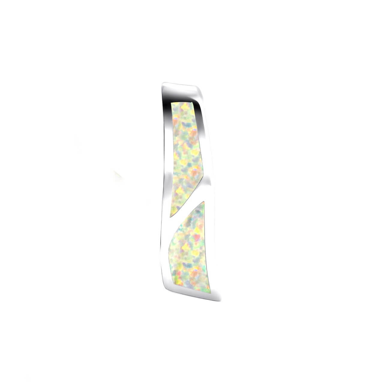 Schmuck Halsketten-Anhänger Damen 925-Sterling Silber rhodiniert synth. Opal weiß 2,4cm günstig kaufen