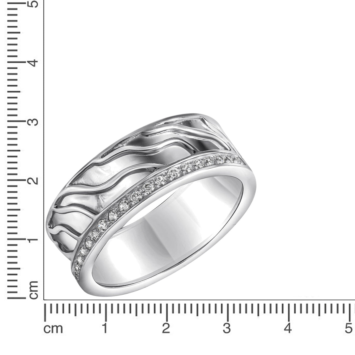 Ring 925/- Sterling Silber rhodiniert Zirkonia