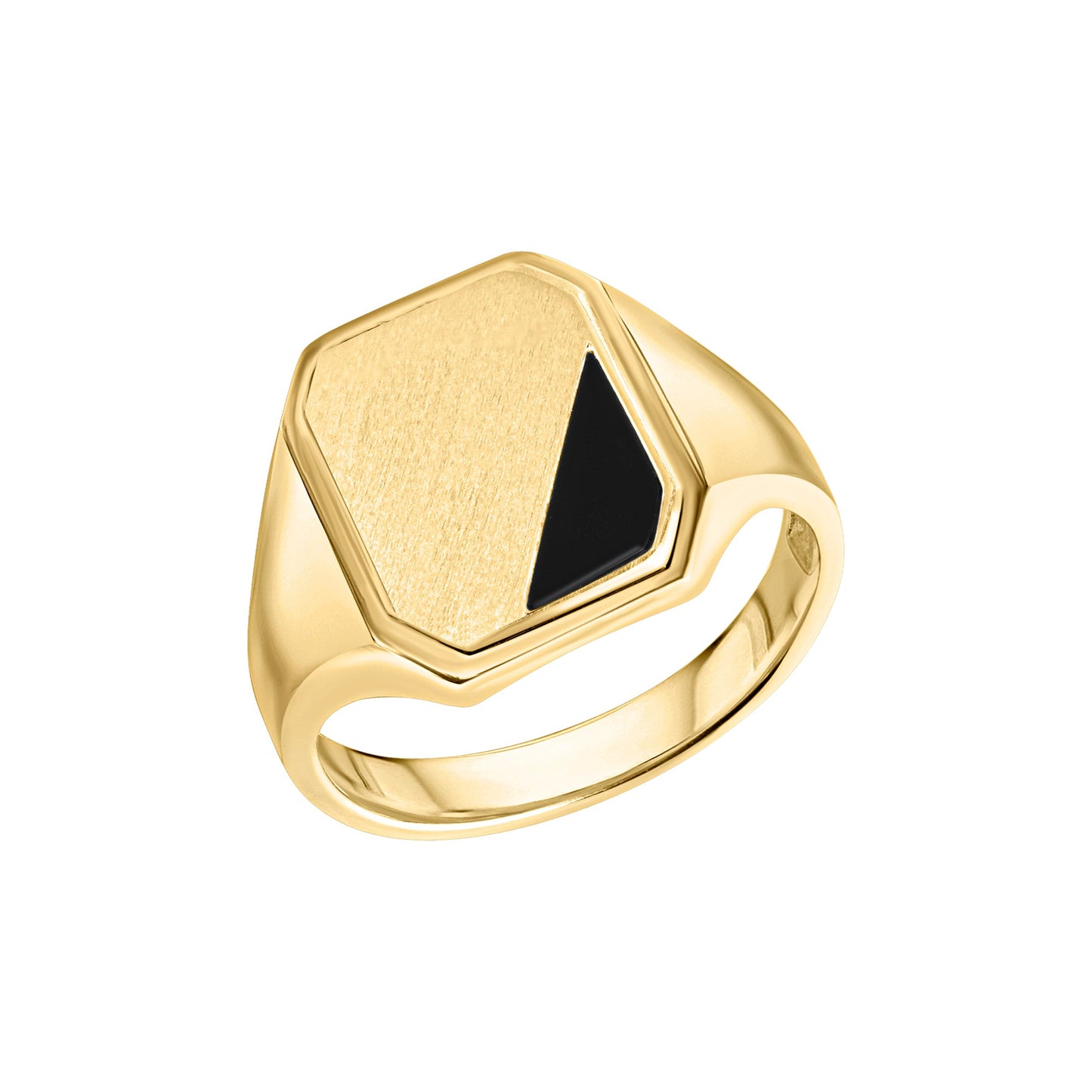 Herren-Ring aus 925/- Sterling Silber vergoldet matt/glanz