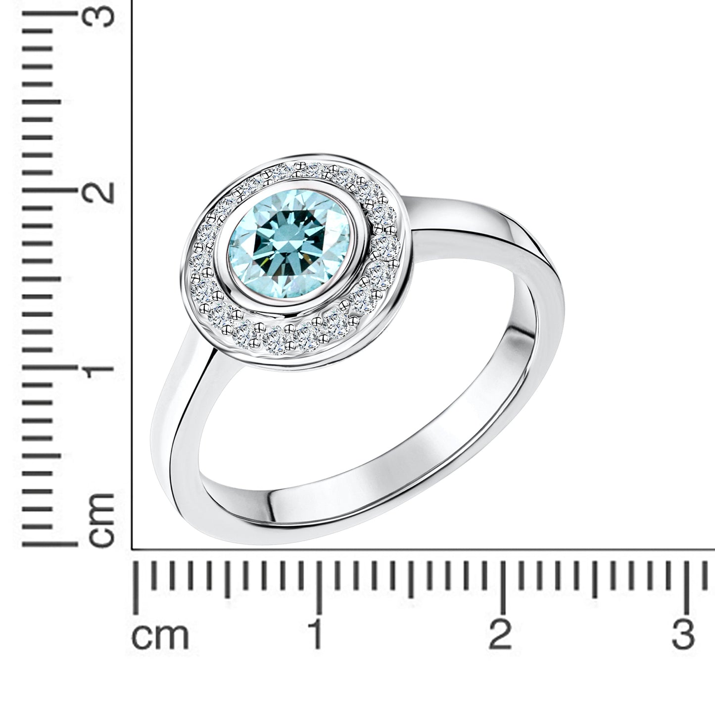 Ring 925/- Sterling Silber rhodiniert Blautopas beh.