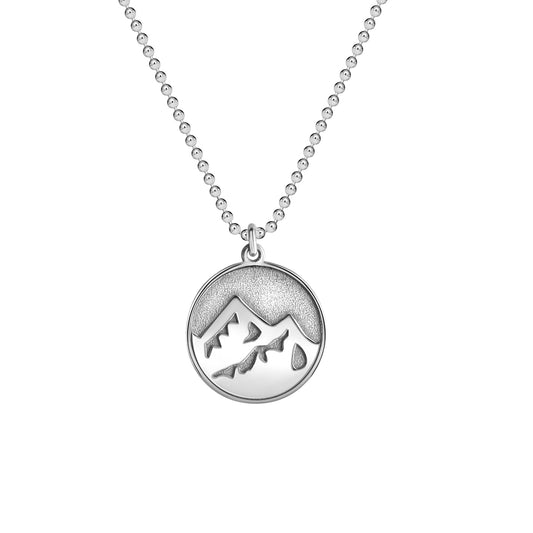 Collier aus 925/- Sterling Silber rhodiniert Anhänger Element Erde
