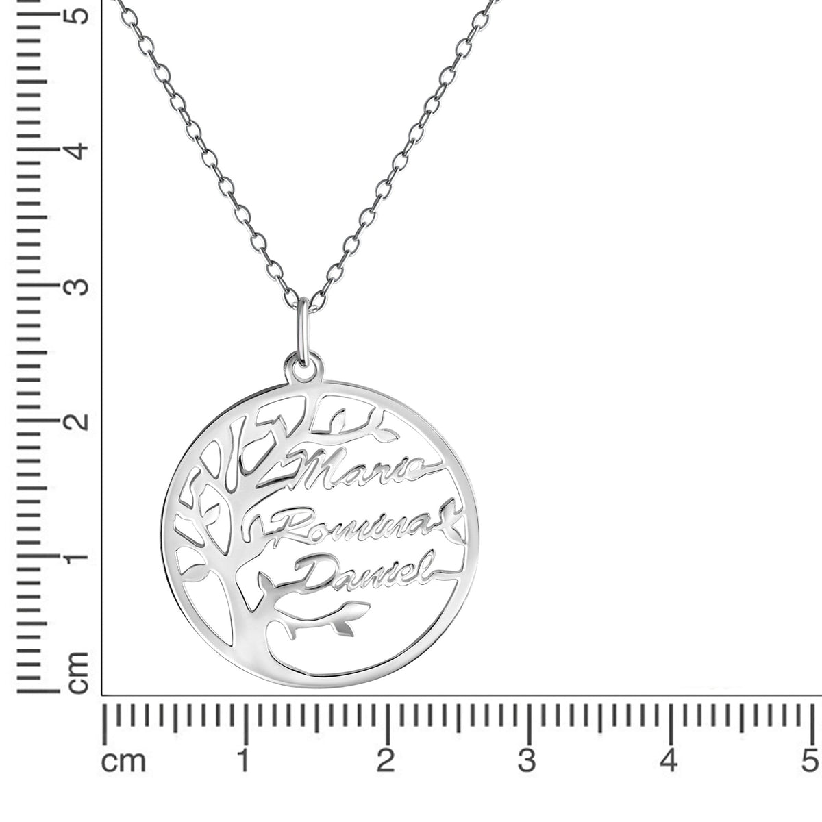 Anhänger mit Kette Ankerkette 925/- Sterling Silber versilbert 45,0cm