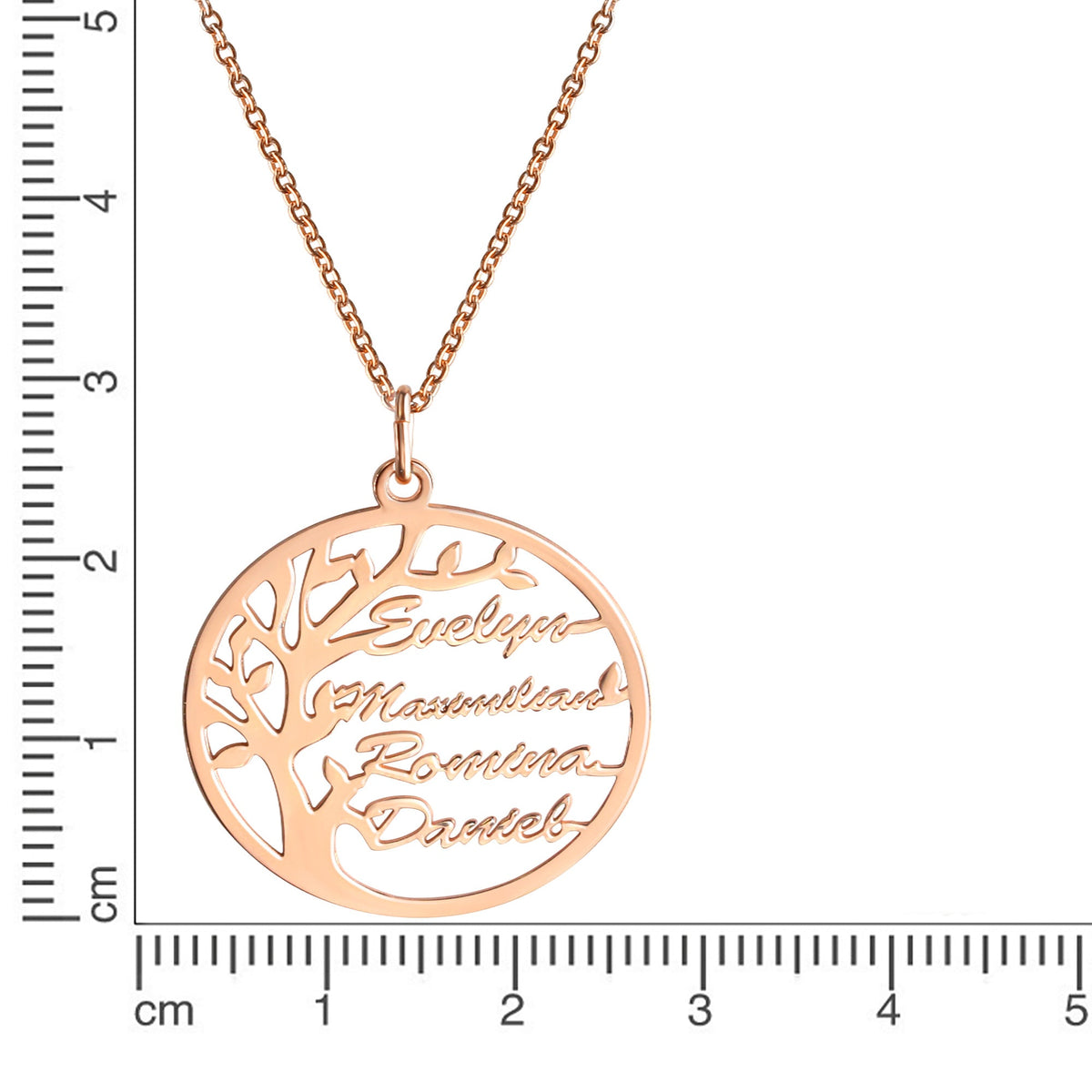 Anhänger mit Kette Ankerkette 925/- Sterling Silber rotvergoldet 45,0cm