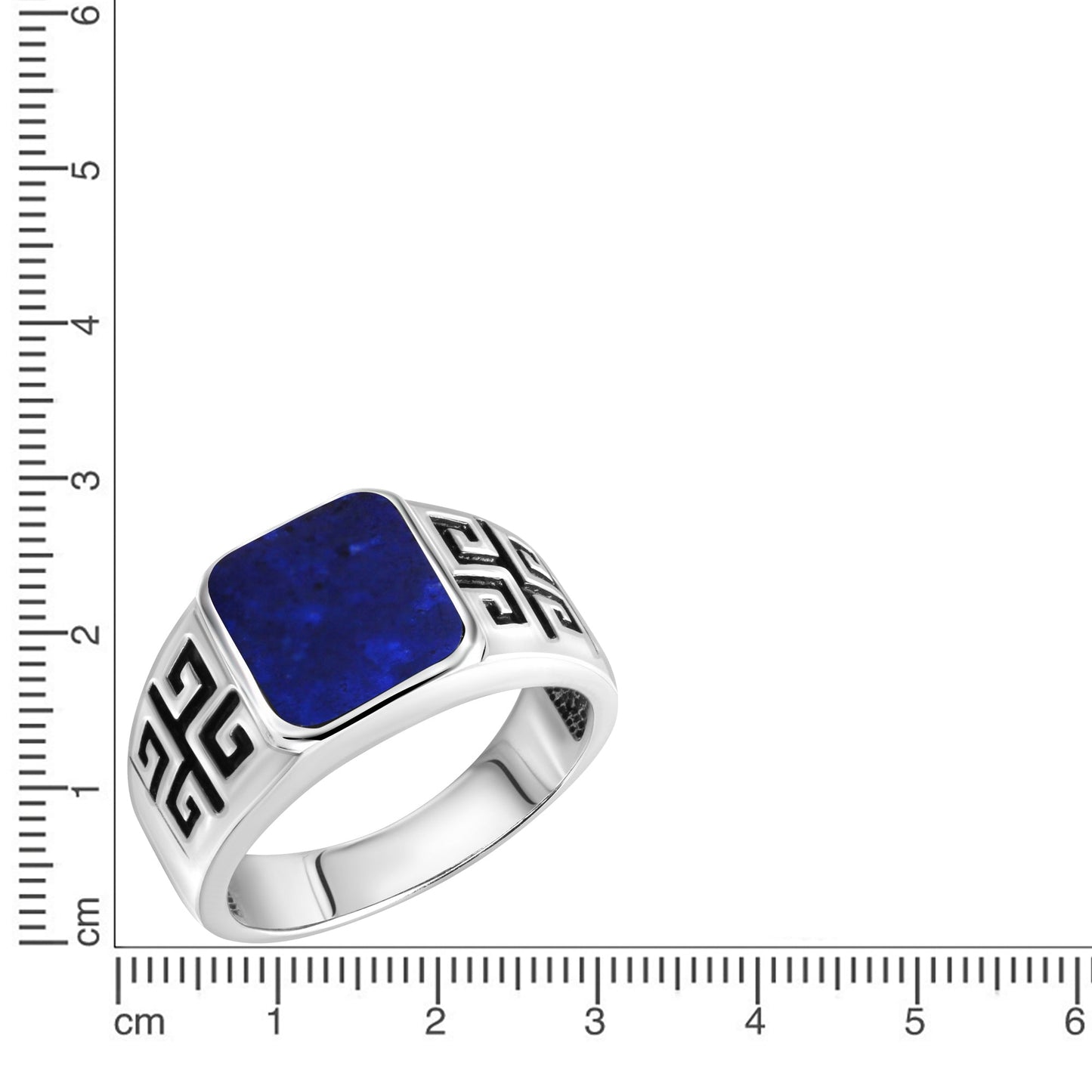Ring 925/- Sterling Silber rhodiniert Lapislazuli