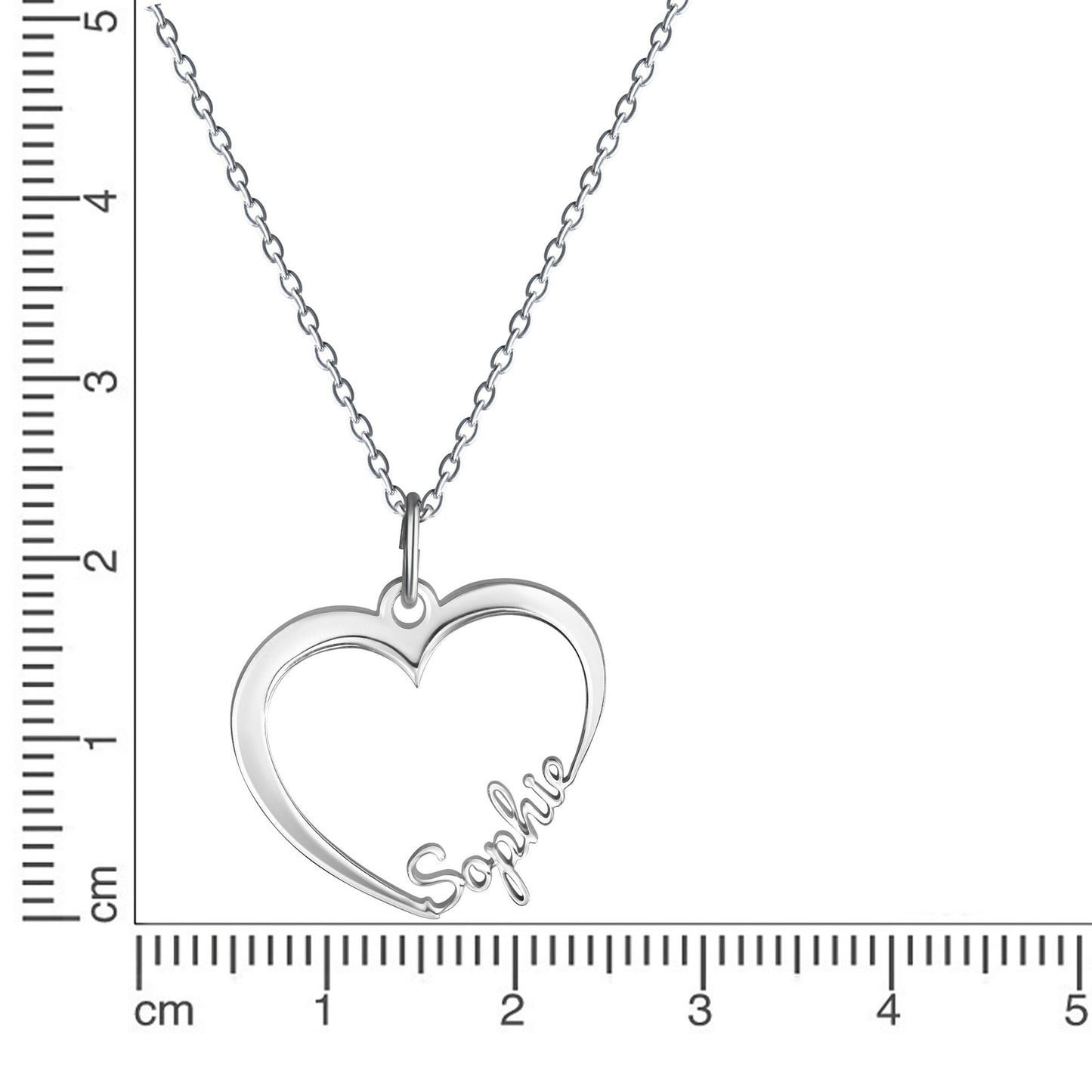 Anhänger mit Kette Ankerkette 925/- Sterling Silber rhodiniert 45,0cm