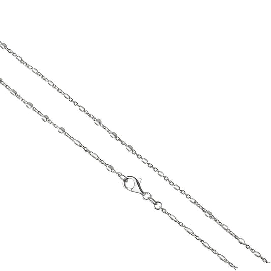 Collier Damen 925er Sterling Silber weiß Würfelelemente 42cm