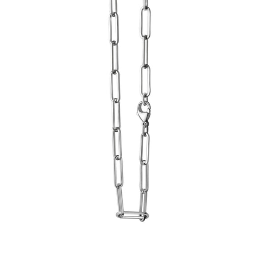 Collier Gliederkette aus 925/- Sterling Silber rhodiniert glanz Länge 55 cm