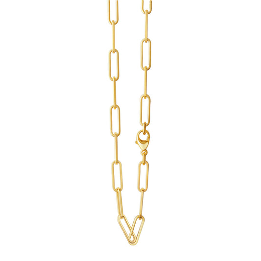Collier Gliederkette aus 925/- Sterling Silber vergoldet glanz Länge 60 cm