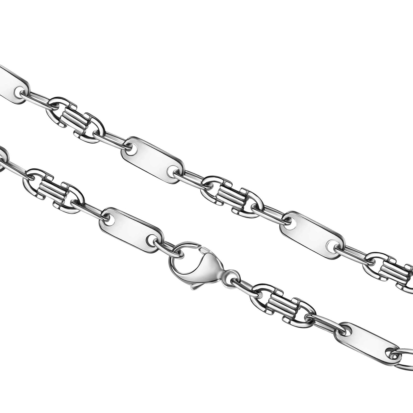 Collier Fantasiekette 925/- Sterling Silber versilbert 60cm