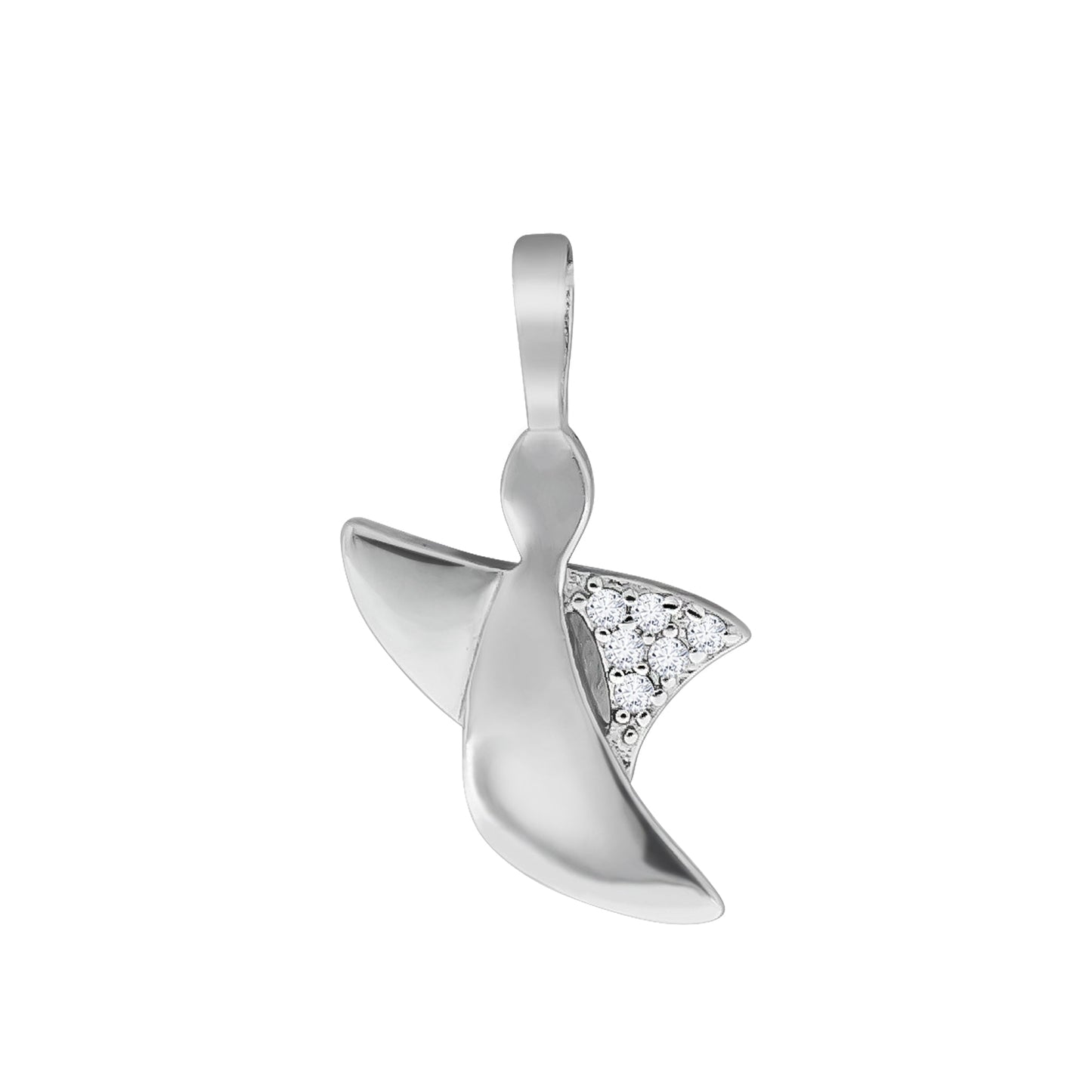 Anhänger 925/- Sterling Silber rhodiniert 2,1cm Zirkonia