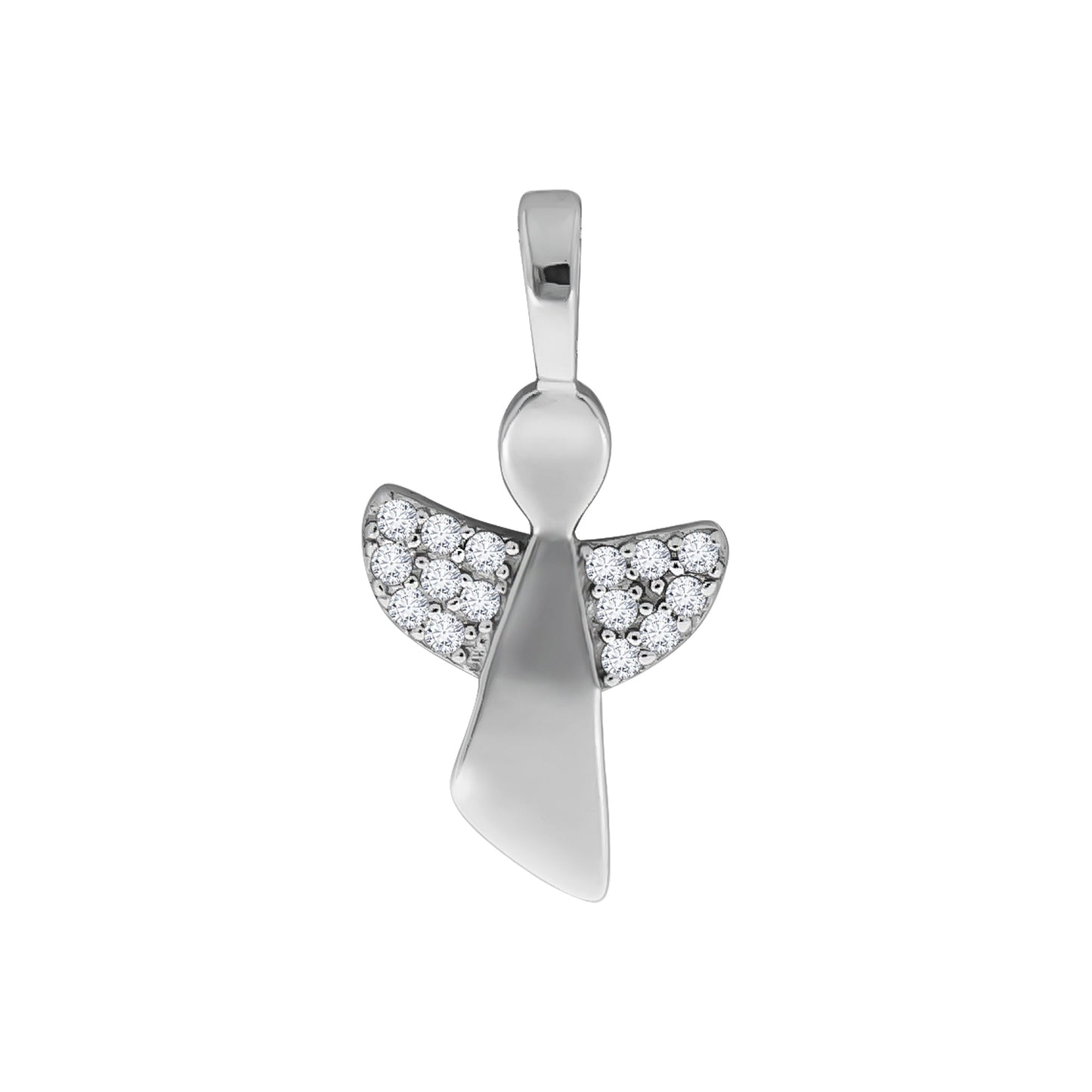 Anhänger 925/- Sterling Silber rhodiniert 2,2cm Zirkonia