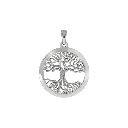 Anhänger aus 925/- Sterling Silber rhodiniert Motiv Baum