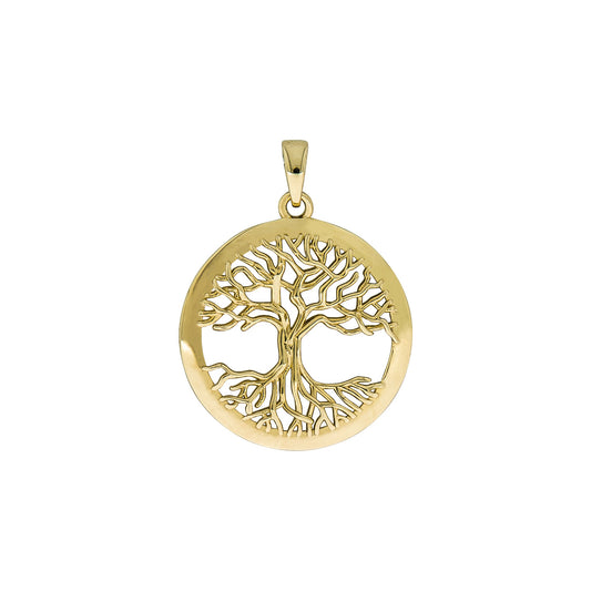 Anhänger aus 925/- Sterling Silber vergoldet Motiv Baum
