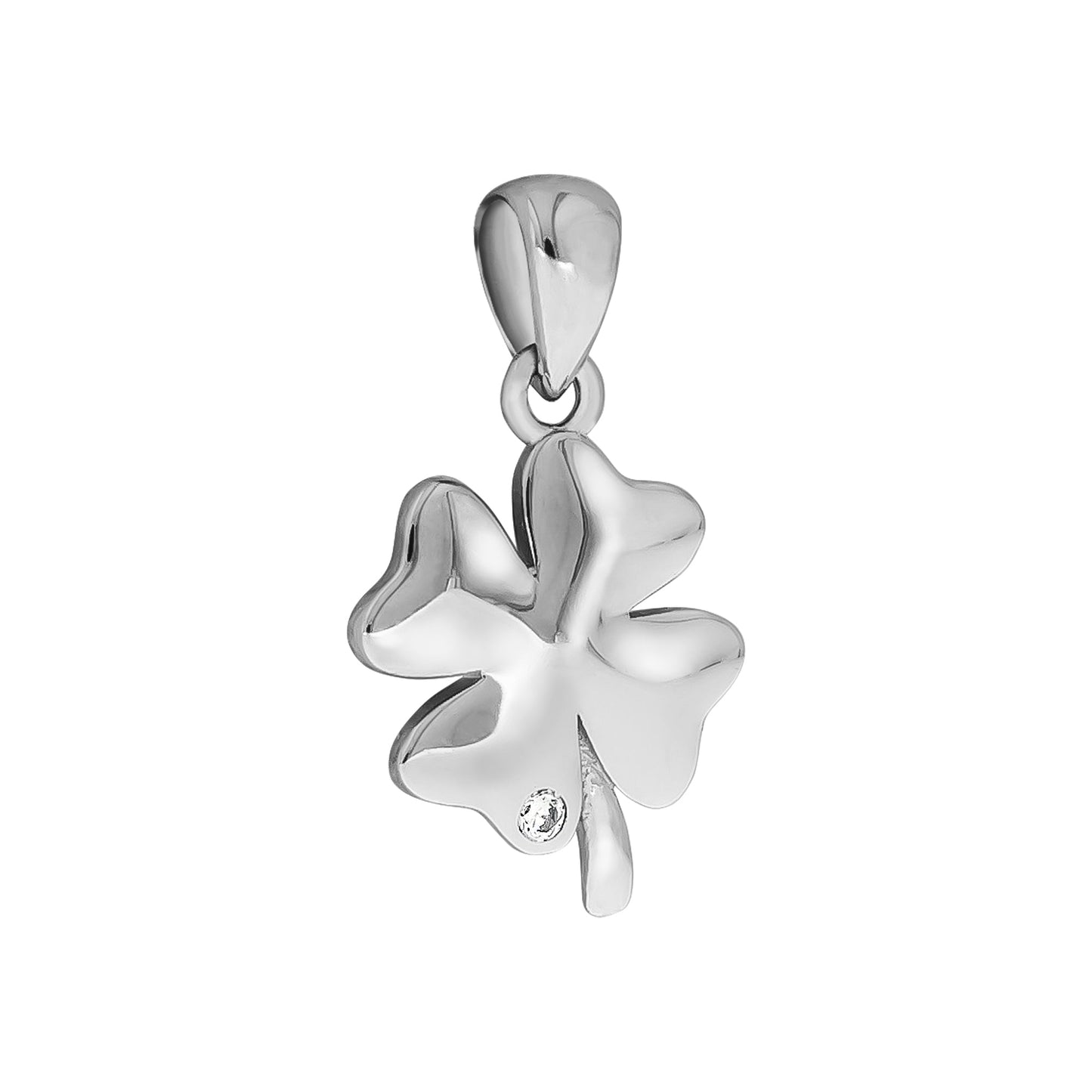 Anhänger 925/- Sterling Silber rhodiniert 2,1cm Zirkonia