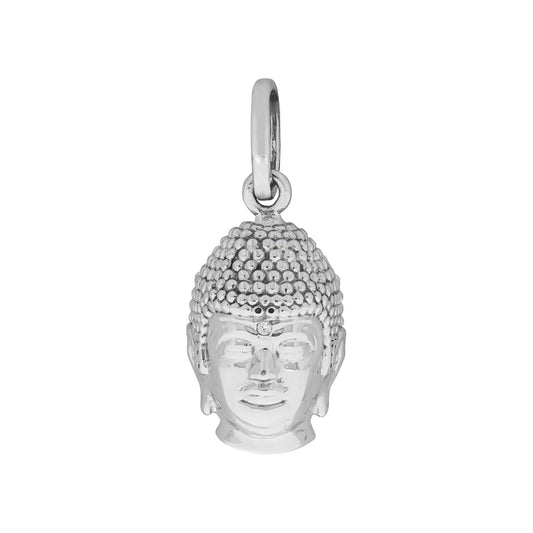 Schmuck Halsketten-Anhänger Damen 925er Sterling Silber rhodiniert Buddah-Kopf Zirkonia 2,3cm günstig kaufen
