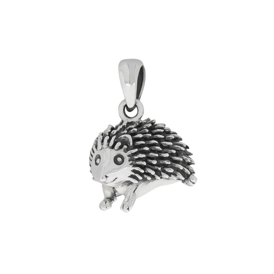 Anhänger aus 925/- Sterling Silber oxidiert Motiv Igel - Tier des Jahres 2024
