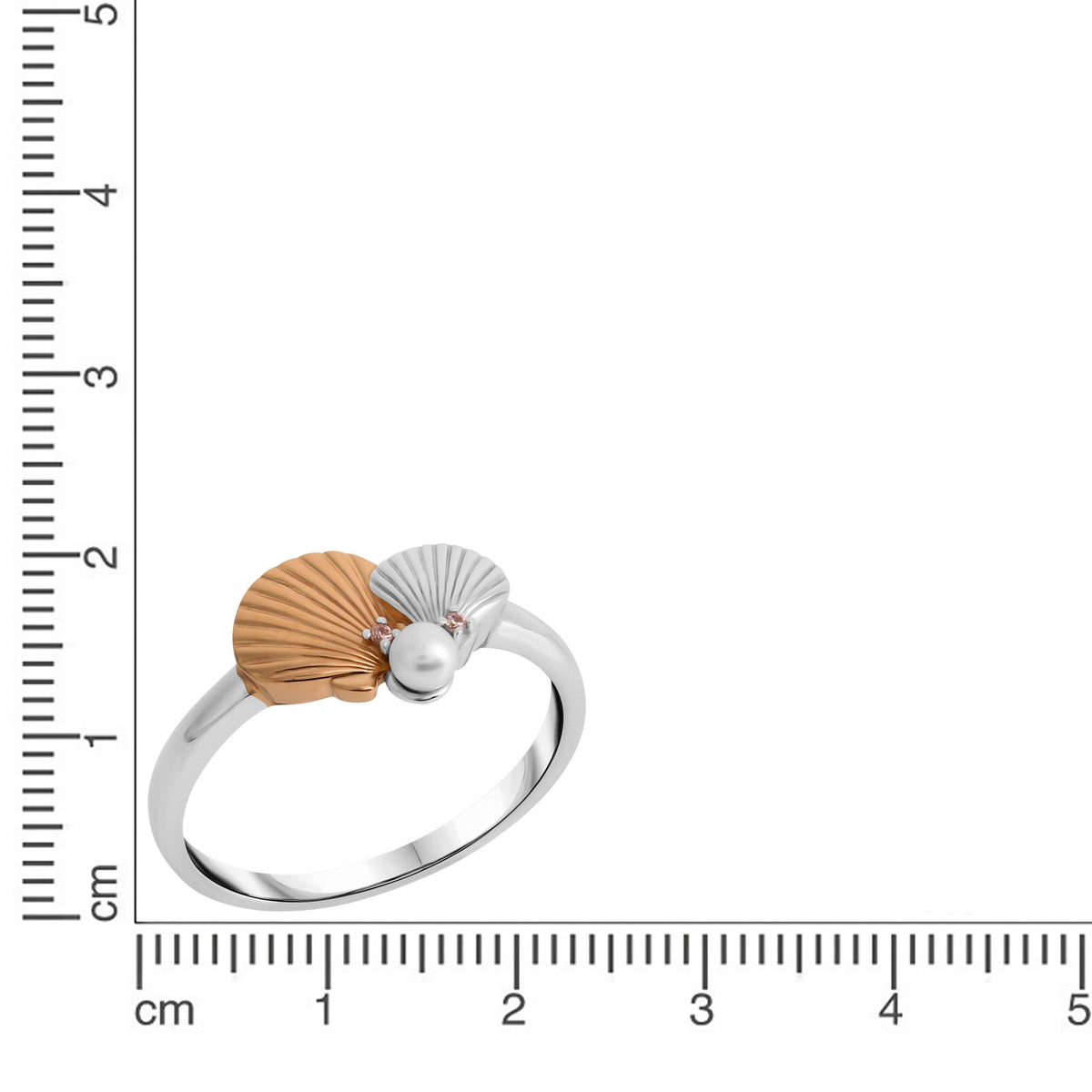 Ring 925/- Sterling Silber rhodiniert/rotvergoldet Zirkonia