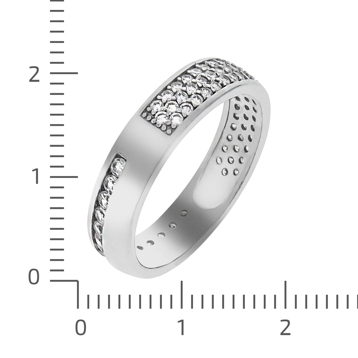 Ring 925/- Sterling Silber rhodiniert Zirkonia