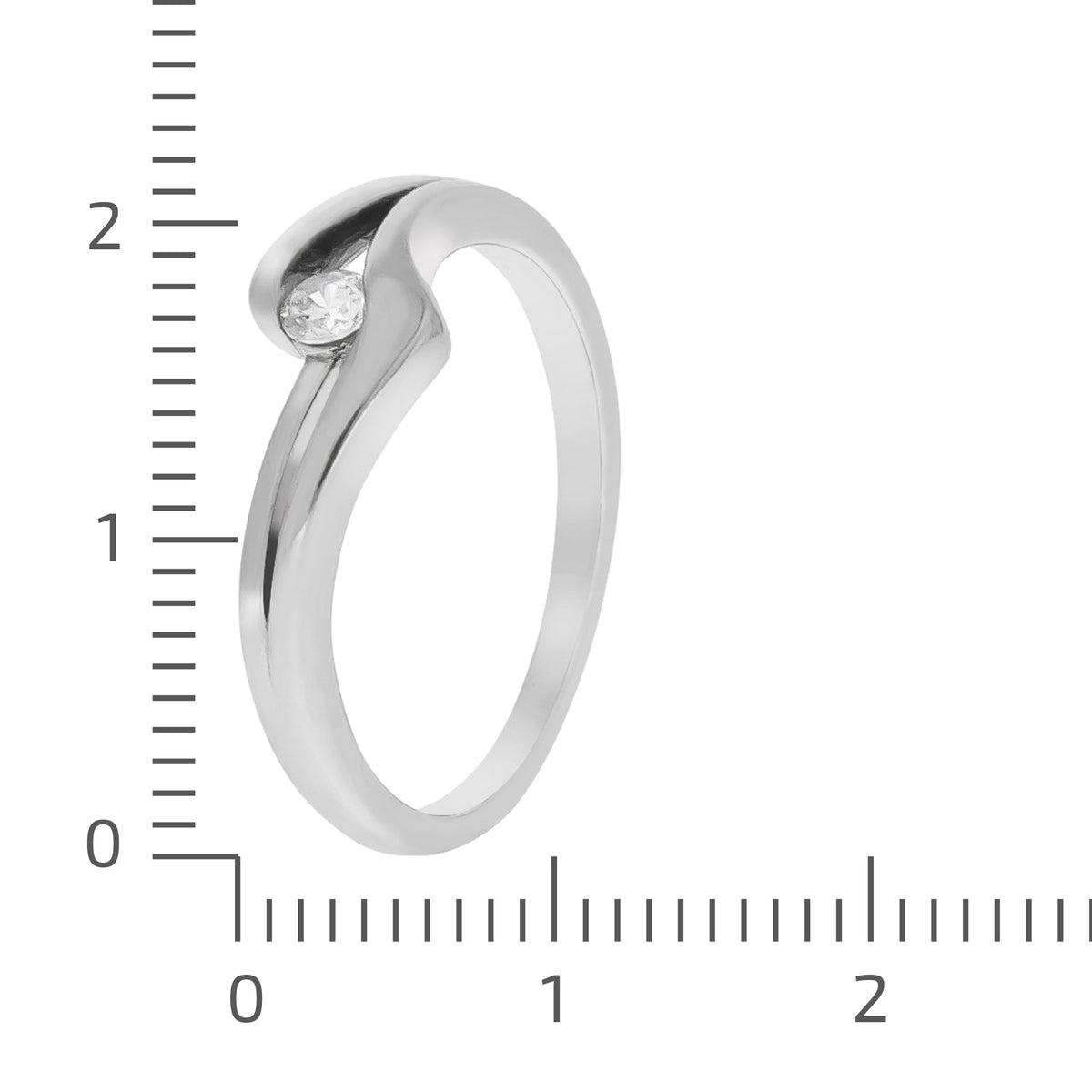 Ring 925/- Sterling Silber rhodiniert Zirkonia