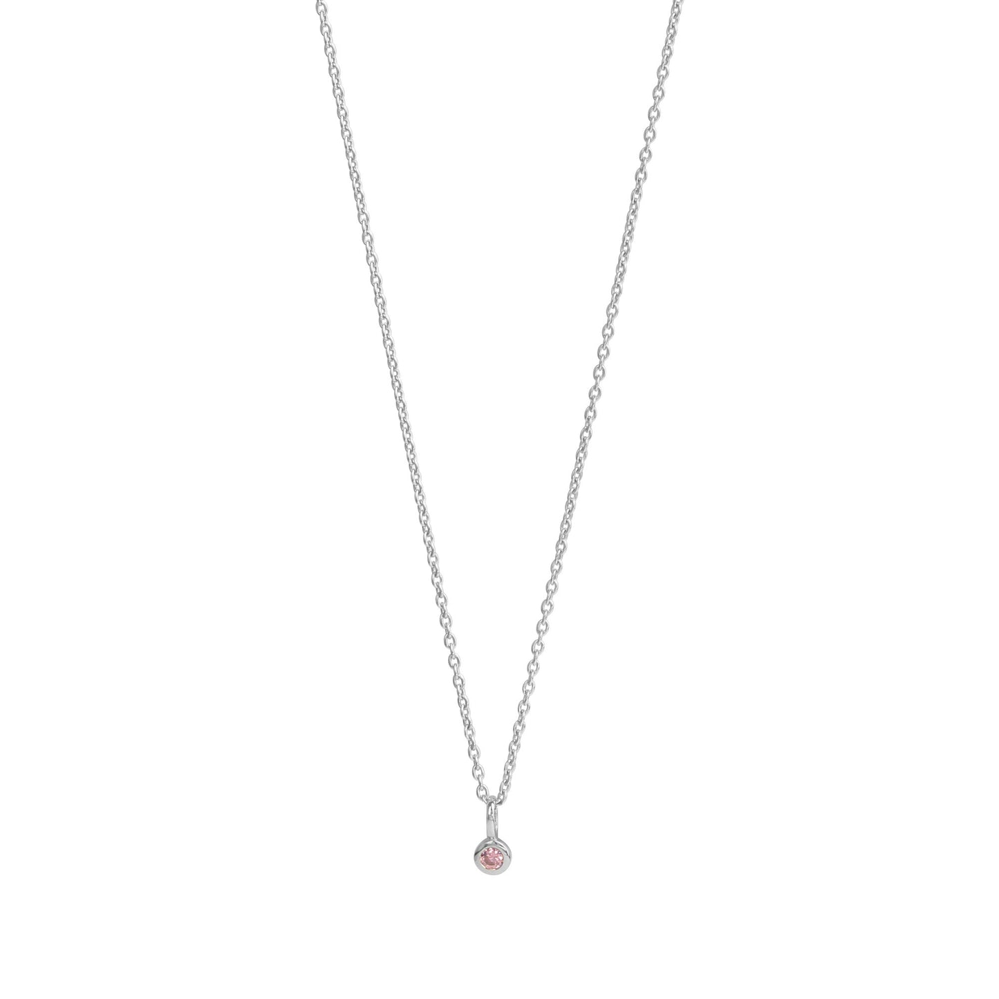 Anhänger mit Kette Ankerkette 925/- Sterling Silber rhodiniert 38,0cm Zirkonia