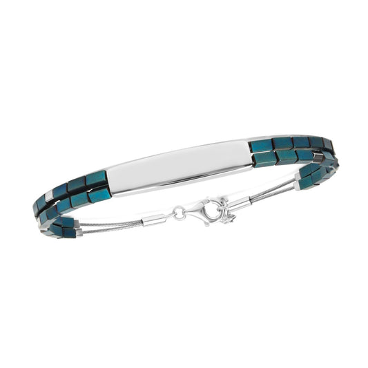 Schmuck Armband Damen 925er Sterling Silber mit Hämatit 17,5+3cm günstig kaufen