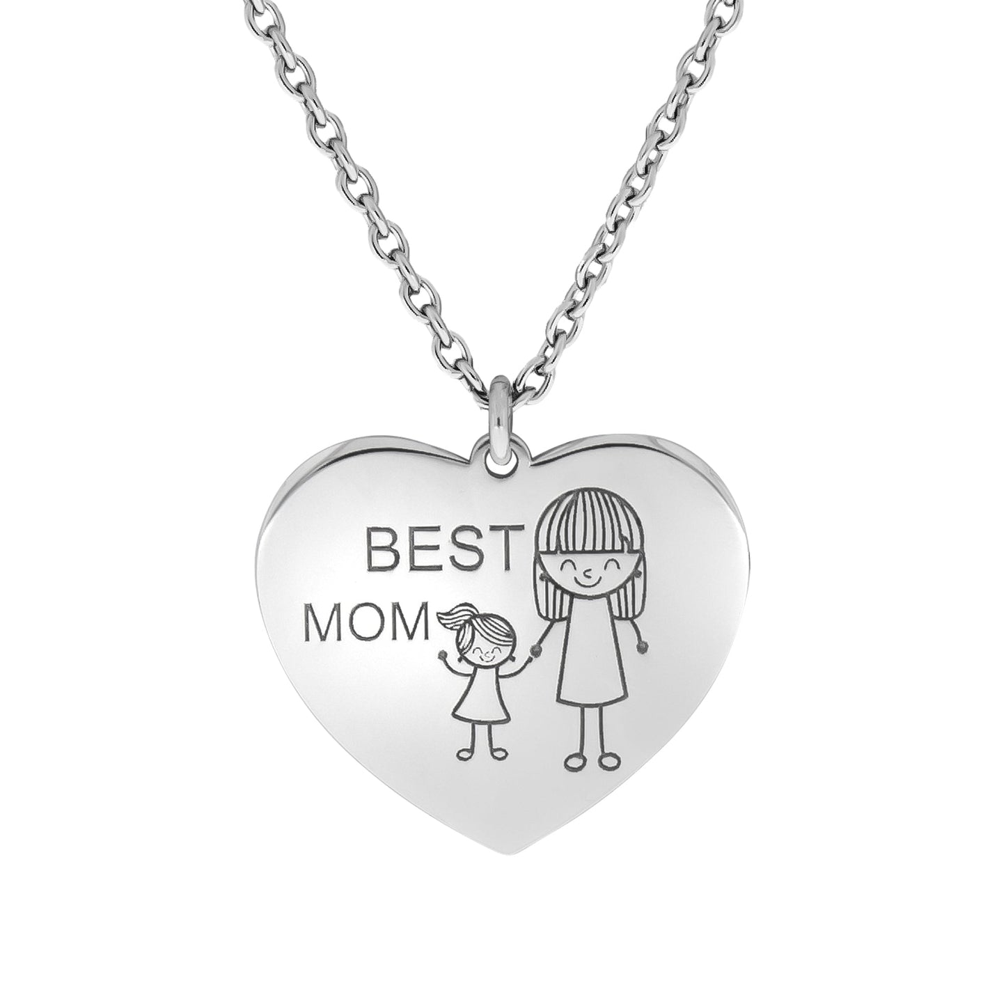 Anhänger mit Kette Ankerkette 925/- Sterling Silber rhodiniert 45,0cm