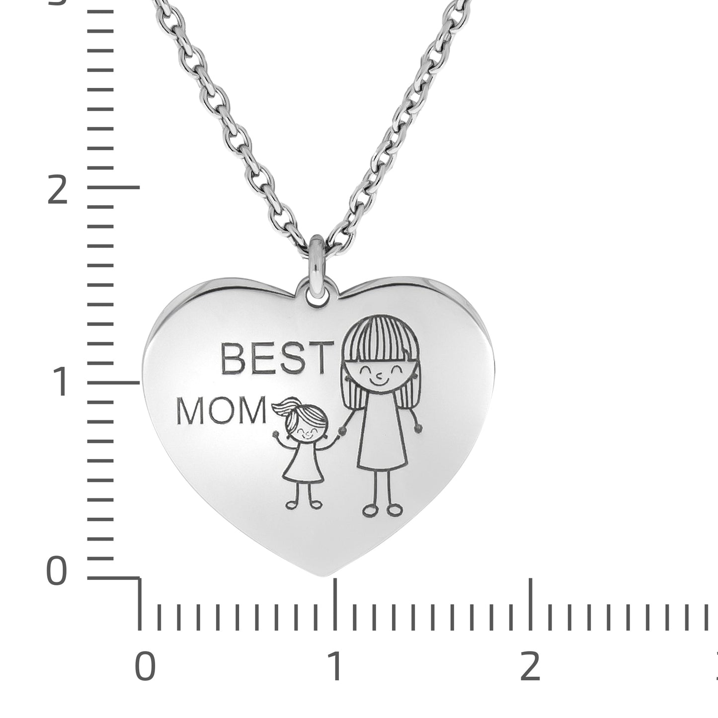 Anhänger mit Kette Ankerkette 925/- Sterling Silber rhodiniert 45,0cm