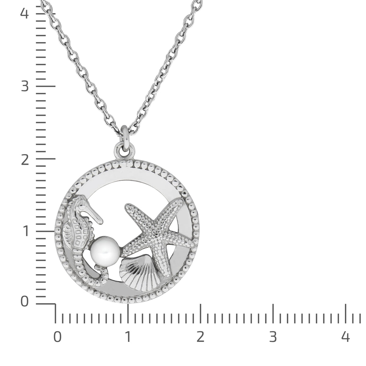 Anhänger mit Kette Ankerkette 925/- Sterling Silber rhodiniert 45,0cm