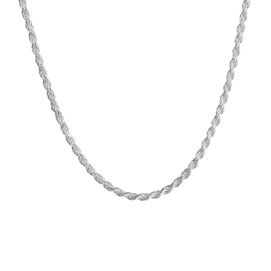 Kette Damen 925er Sterling Silber Kordel 45cm