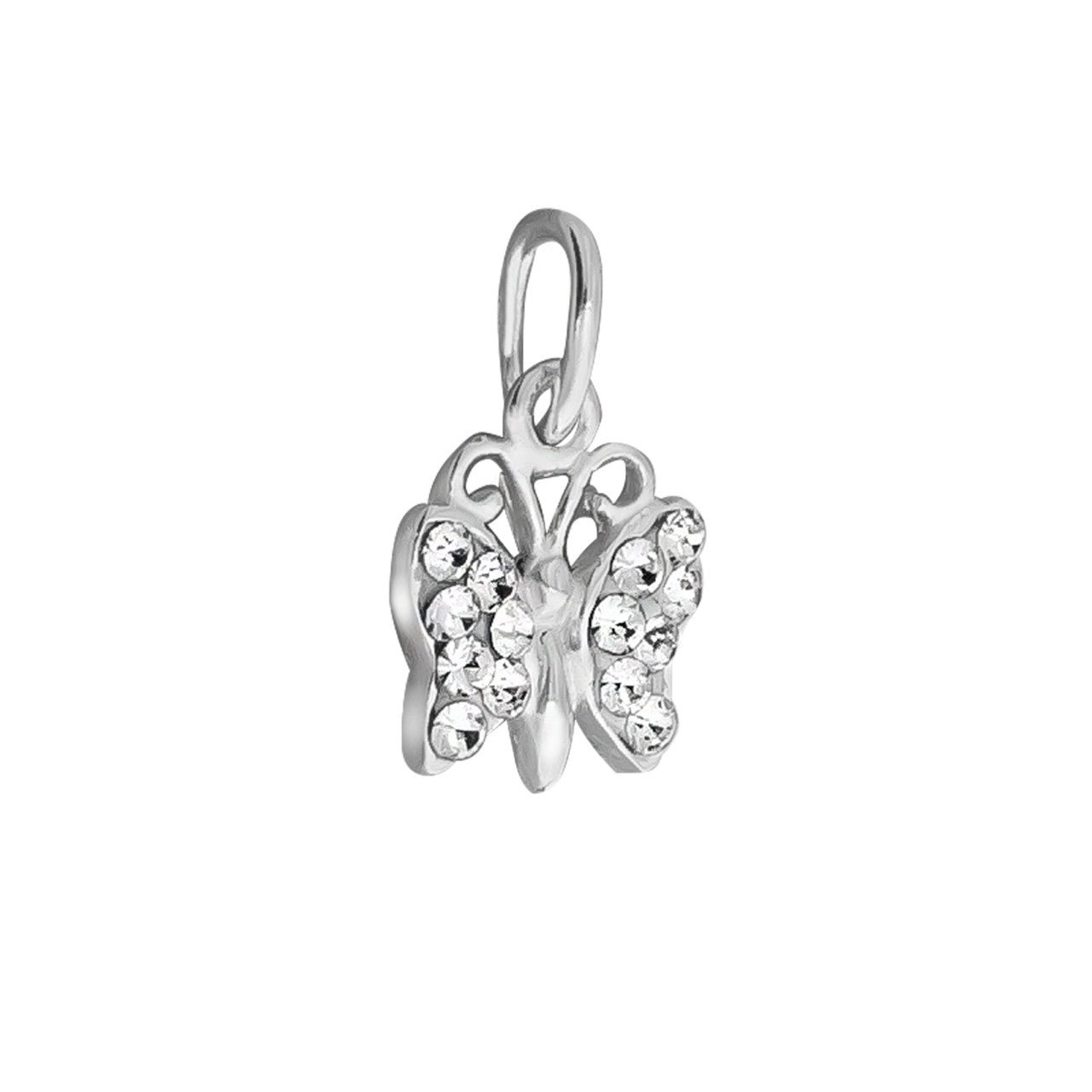 Schmuck Halsketten-Anhänger Damen 925er Sterling Silber mit Kristall 1,3cm günstig kaufen