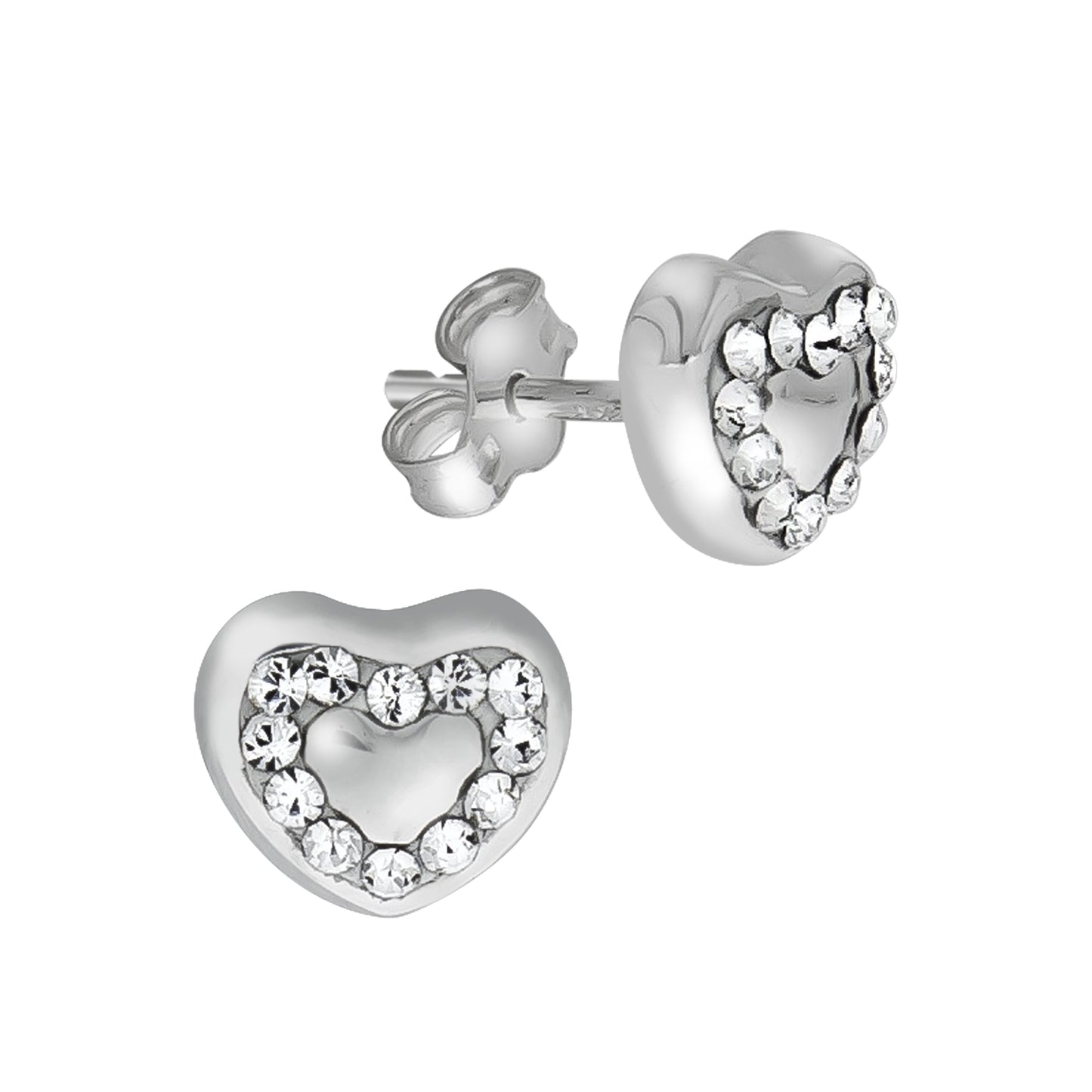 Ohrstecker 925/- Sterling Silber 0,7cm Kristall