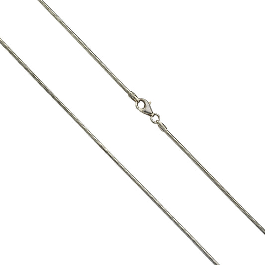 Collier Schlangenkette aus 925/- Sterling Silber weiss