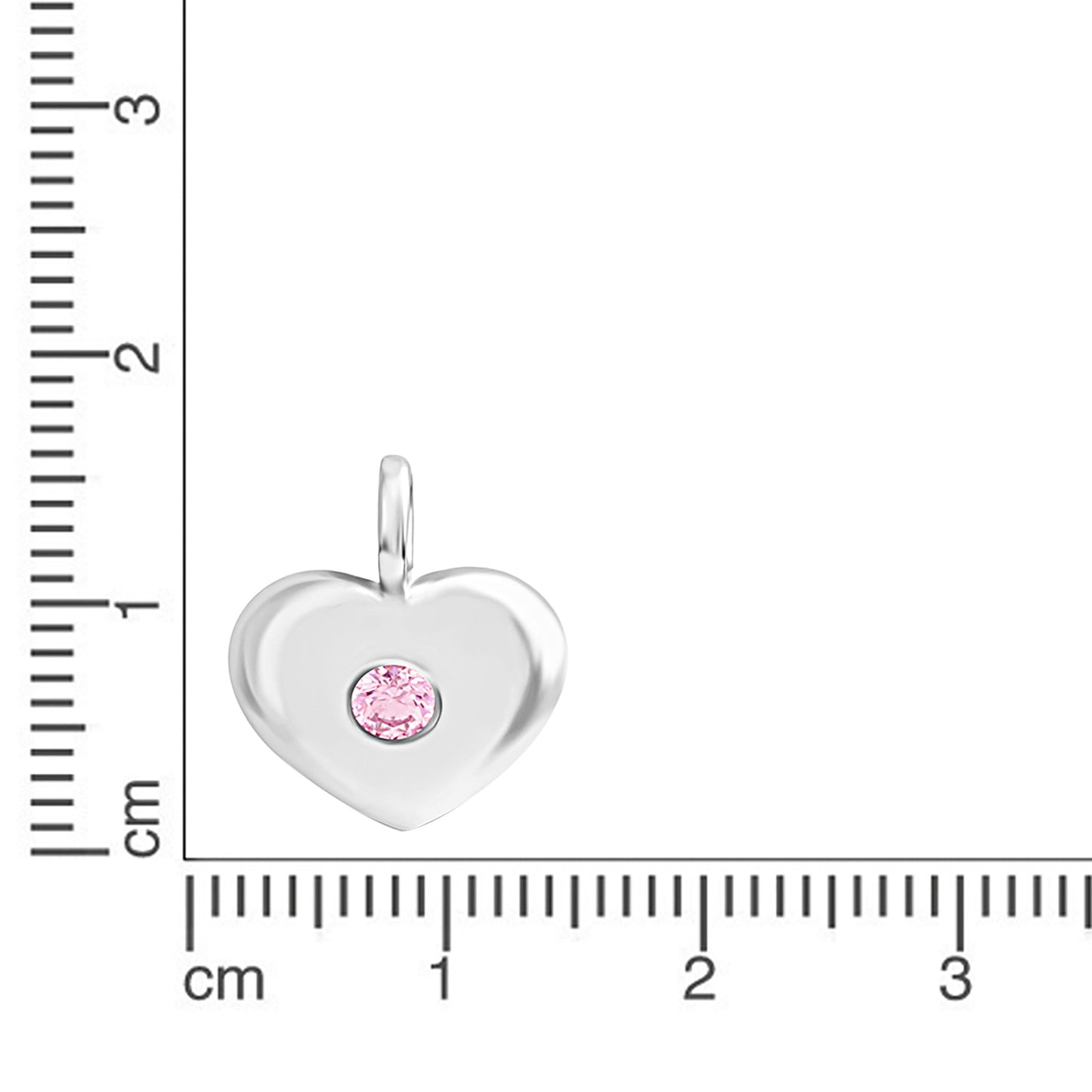 Anhänger 925/- Sterling Silber rhodiniert 1,3cm Zirkonia