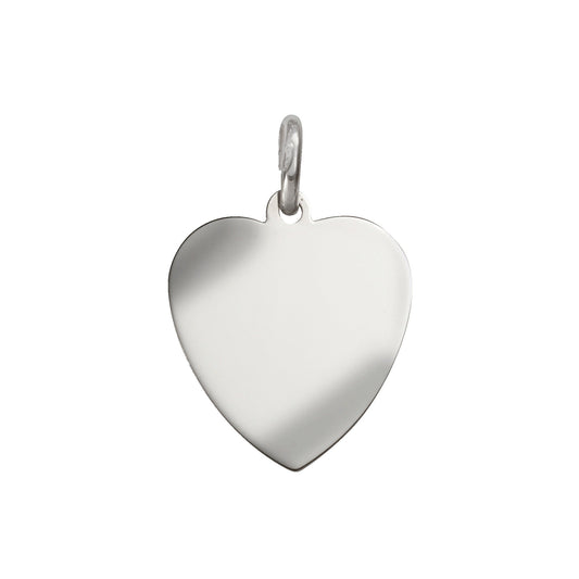 Anhänger aus 925/- Sterling Silber rhodiniert Silberplatte Herz matt/glanz