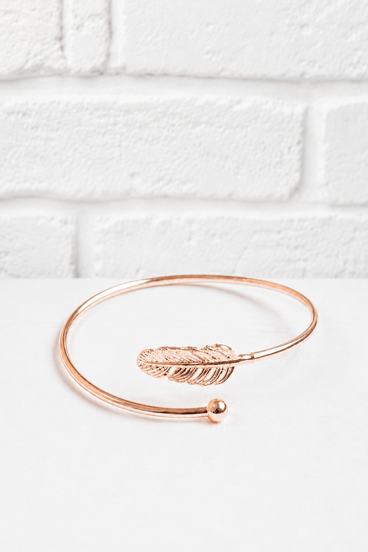 Minimalistisches Federarmband - Roségold- für alle Farbtyen mit Mischanteilen