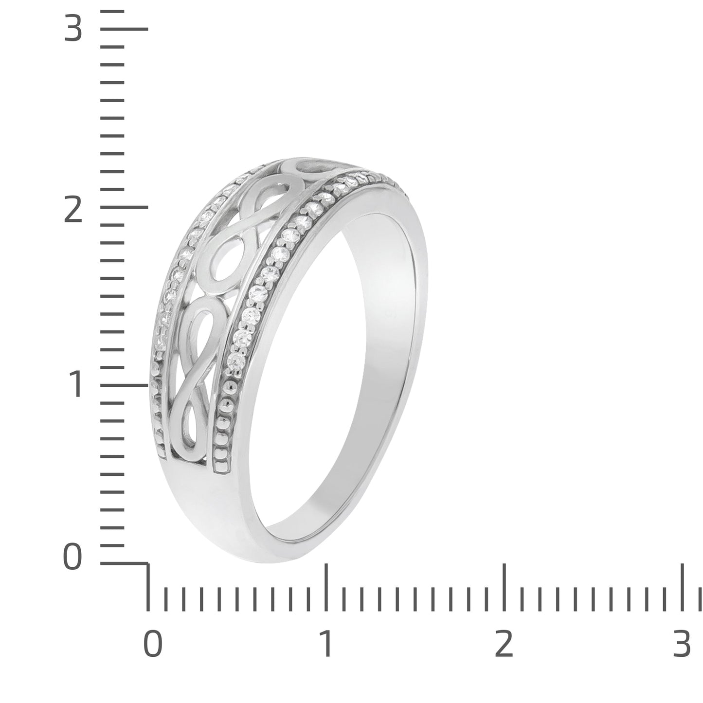 Ring 925 rhodiniert Zirkonia