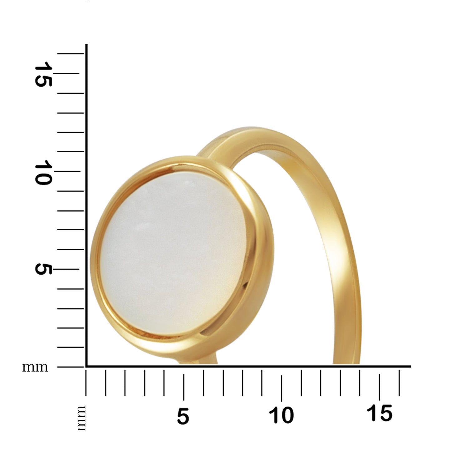 Ring 925/- Sterling Silber vergoldet Perlmutt 1,28ct.