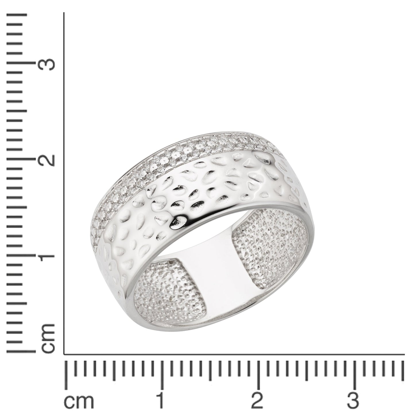 Ring 925/- Sterling Silber rhodiniert Zirkonia