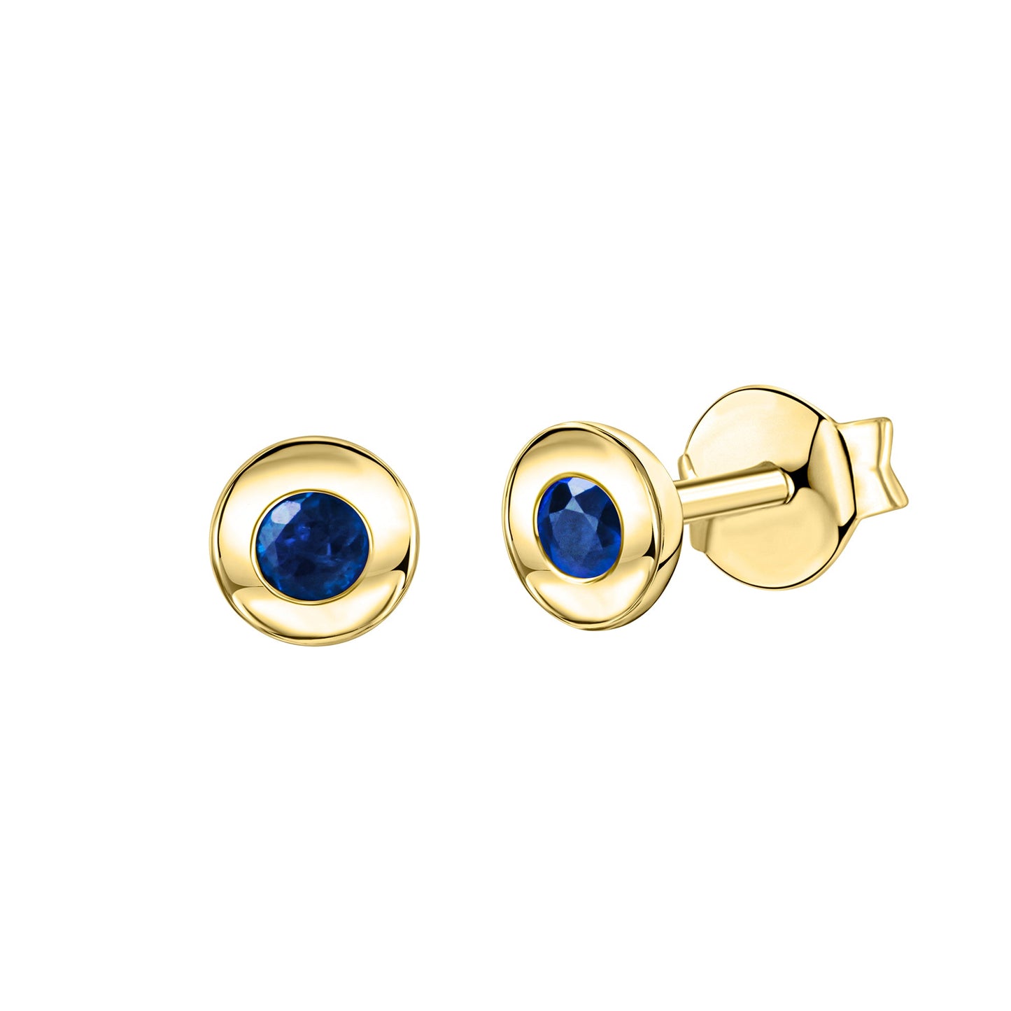 Ohrstecker 375/- Gold 0,4cm Saphir