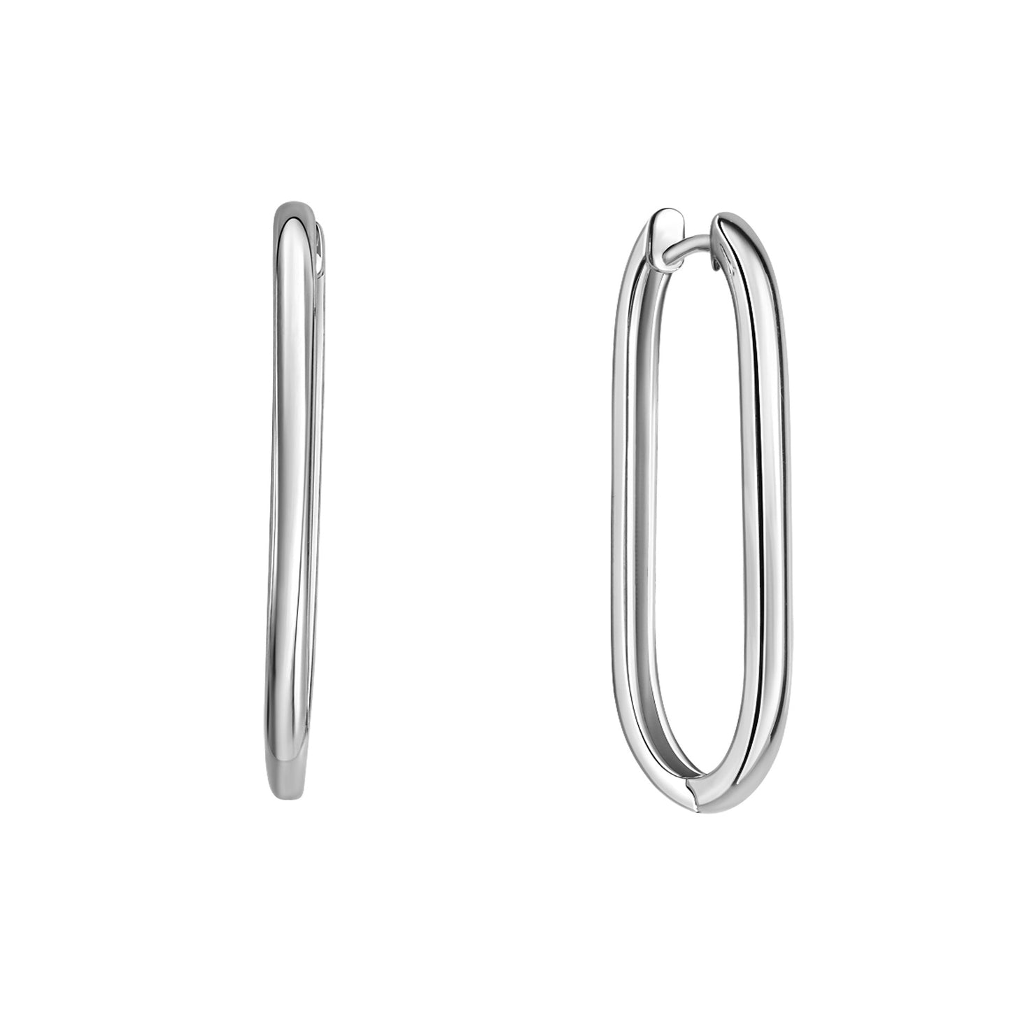 Ohrringe 925/- Sterling Silber rhodiniert 3,1cm ohne