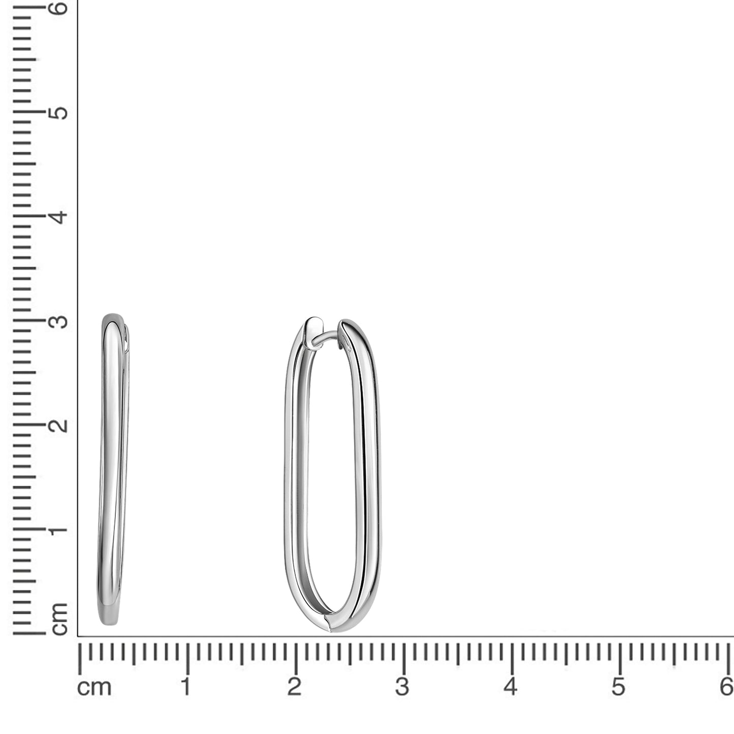 Ohrringe 925/- Sterling Silber rhodiniert 3,1cm ohne