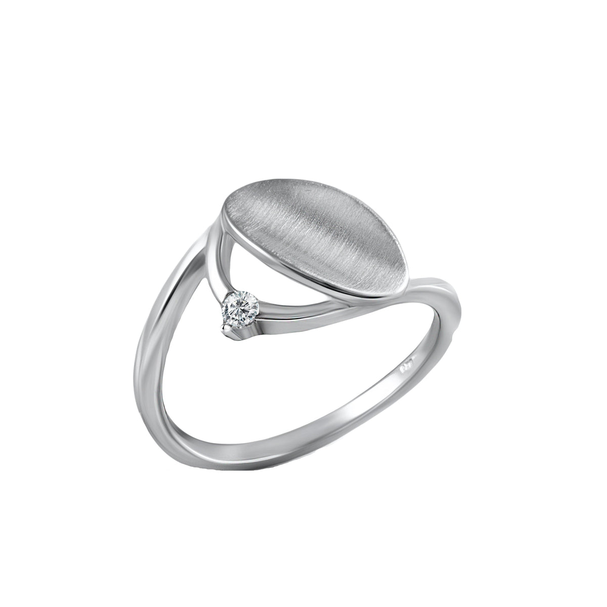 Ring 925/- Sterling Silber rhodiniert Zirkonia