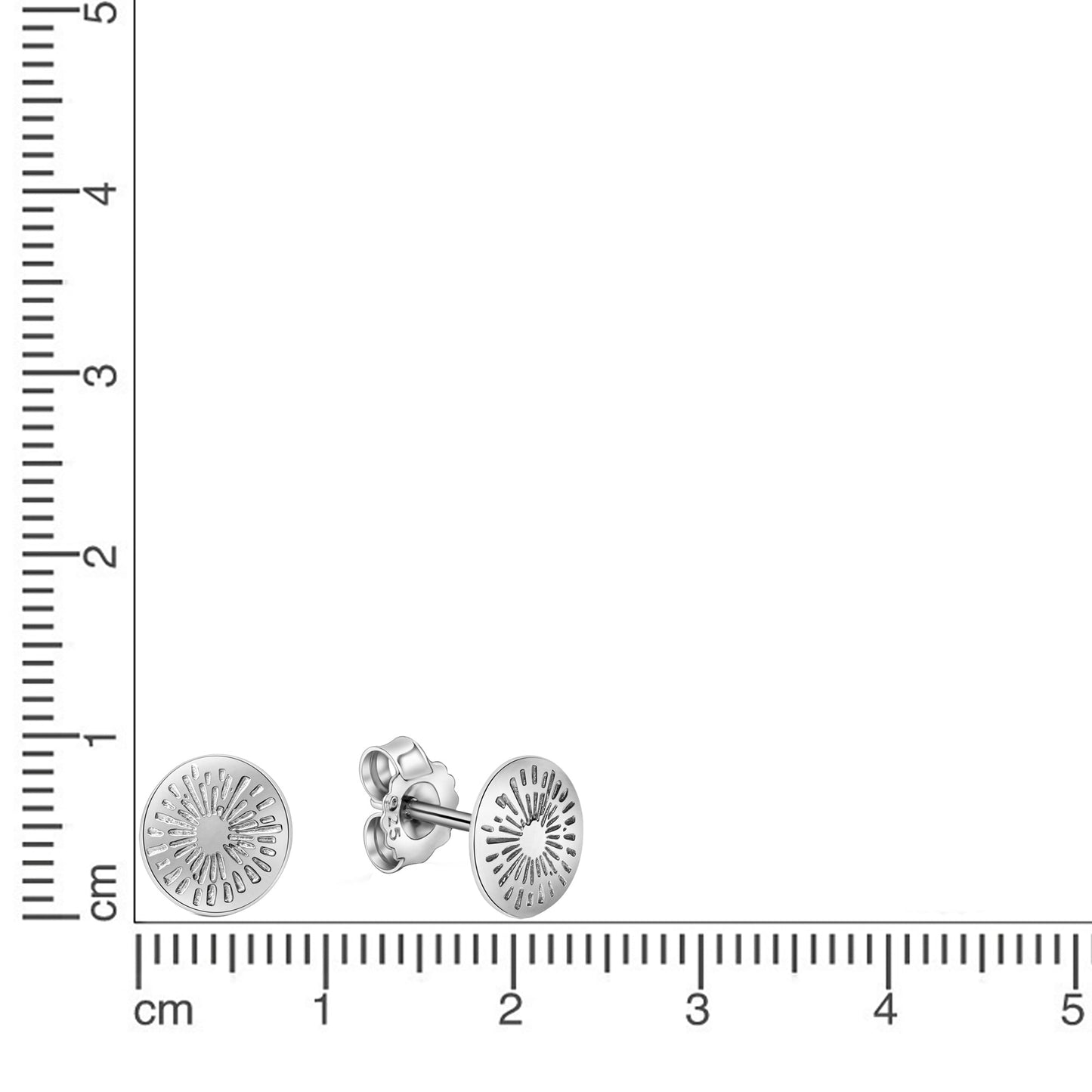 Ohrstecker 925/- Sterling Silber rhodiniert 0,8cm