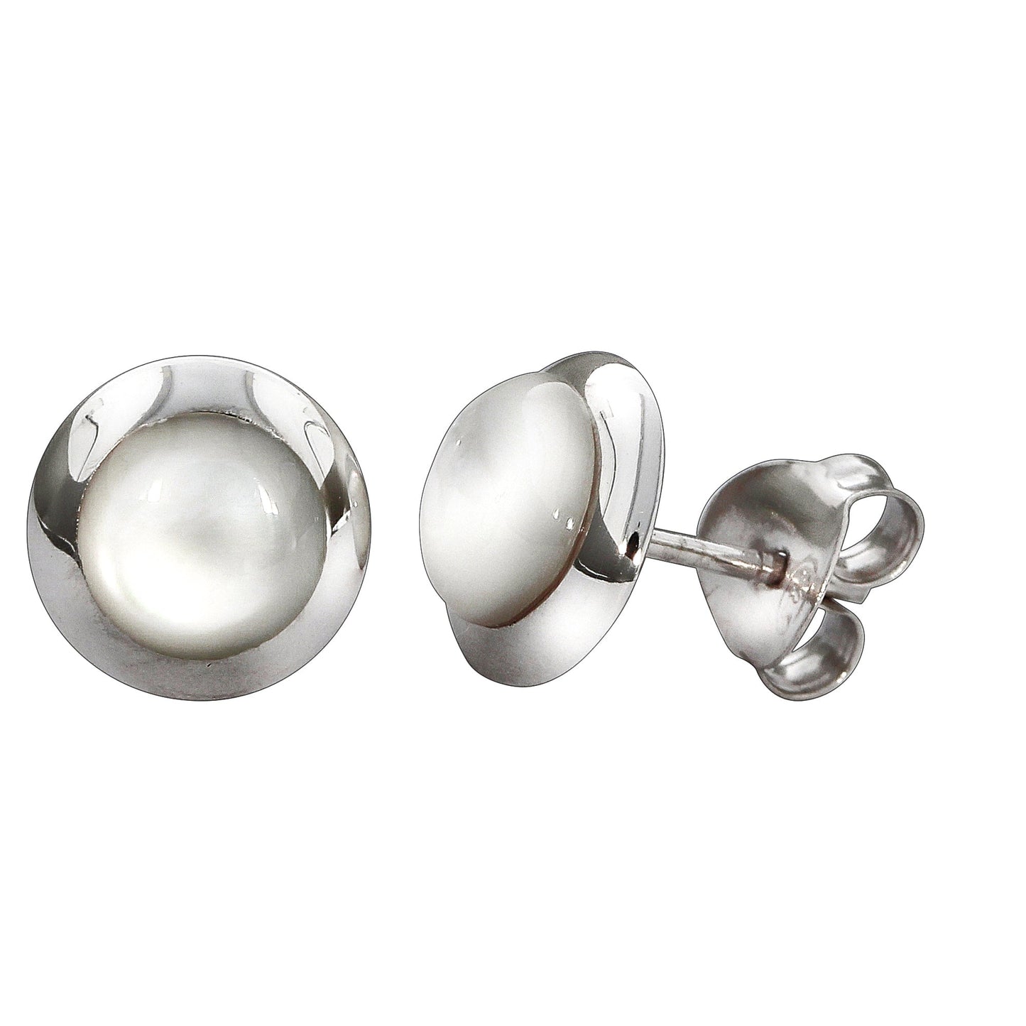 Ohrstecker 925/- Sterling Silber rhodiniert 1,0cm